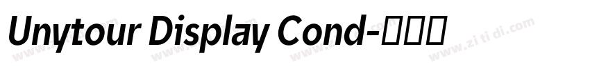 Unytour Display Cond字体转换 Unytour Display Cond字体转换